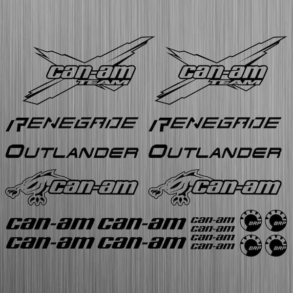 Can-Am Canam Team BRP renegade Outlander Autocollant Quad 20 pièces