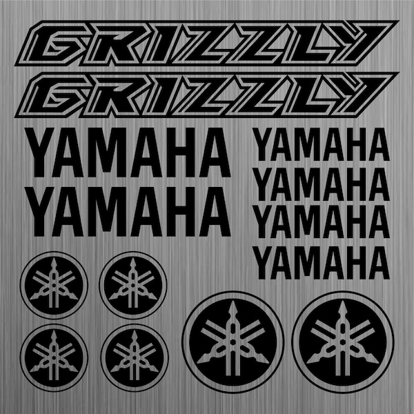 YAMAHA GRIZZLY aufkleber sticker quad decal ATV 14 Stücke Pieces