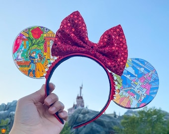 Be Our Guest Mouse Ears: Stained Glass Resin Headband