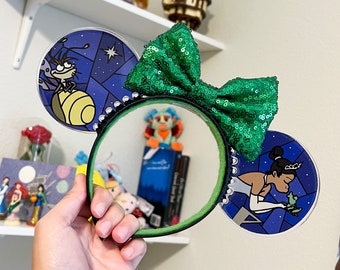 Tiana Mouse Ears: Faux Stained Glass, Princess and the Frog Headband