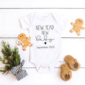 New Year New Baby Onesie®, New Years Pregnancy Announcement Onesie®, surprise new year pregnancy announcement