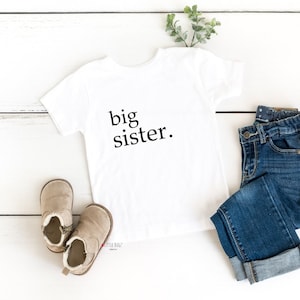 big sister toddler shirt, big brother t-shirt, new sibling announcement, baby announcement for new sibling