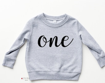 first birthday toddler sweatshirt, ONE toddler sweatshirt, custom toddler sweatshirt, first birthday sweater