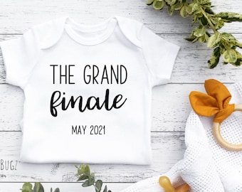 The Grand Finale baby announcement Onesie®, pregnancy announcement Onesie®, funny last baby pregnancy announcement