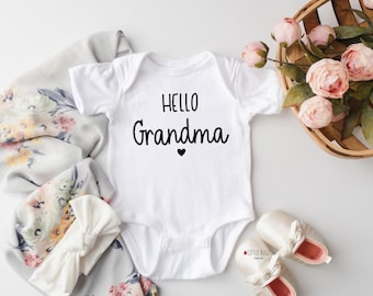 Pregnancy Announcement for New Grandma, Hello Grandma Baby