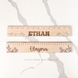 Personalized kids wooden ruler, custom kids ruler, name ruler for kids