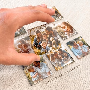 Custom fridge magnets, 2x2 square photos, personalized fridge magnets