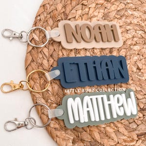 Personalized Acrylic Name Keychain, Backpack keychain, Diaper Bag keychain, Kids Bag Tag, Gift for Kids