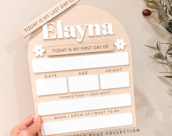 Back to school sign, First day of school sign, Back to school board, Interchangeable first and last day, First day last day of school sign