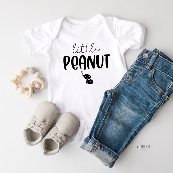 Peanut Onesie®, Baby Ankündigung Onesie®, Baby Shower Geschenk, Schwangerschaft Ankündigung, Elefant Onesie®