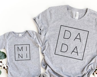 DADA Adult Tee, MINI Baby Onesie®, Dad and Baby tshirt/onesie