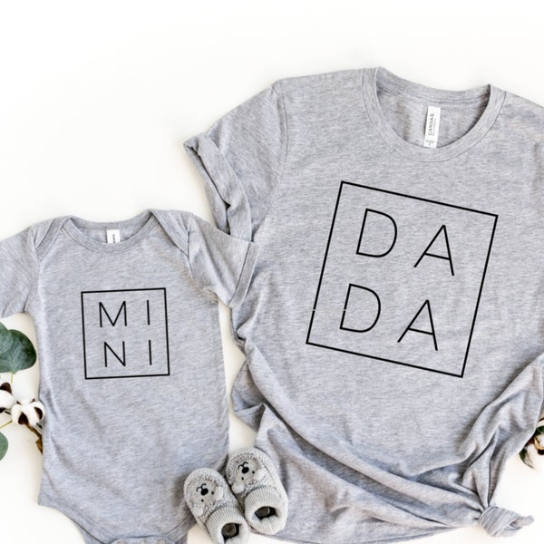 DADA Adult Tee, MINI Baby Onesie®, Dad and Baby tshirt/onesie