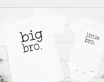 big bro little bro shirts, big sis little sis shirts, matching sibling t-shirts, baby announcement, big brother big sister shirt