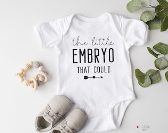 the little embryo that could baby onesie®, ivf baby onesie®, miracle baby onesie®, rainbow baby onesie®, ivf success baby announcement