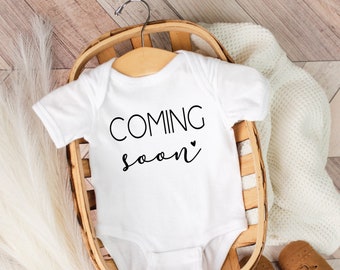 Coming Soon pregnancy Onesie®, Pregnancy Announcement Baby Onesie®, Rainbow Baby Onesie®, ivf success baby onesie®