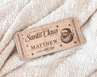 Santa Nice List Ticket, Official Nice List Certificate, Christmas Ticket From Santa, Santa Claus Nice List, Christmas Eve Surprise