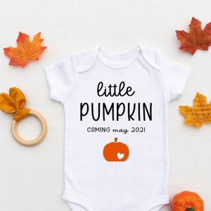 Little Pumpkin Due Date Onesie® halloween pregnancy