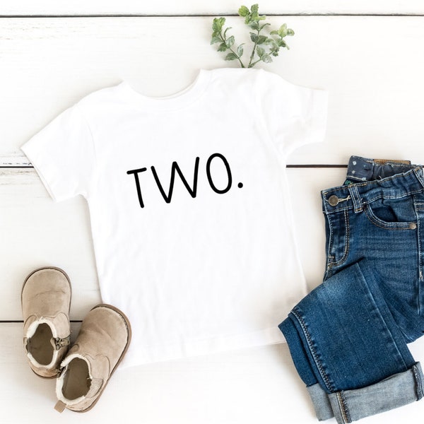 TWO. Onesie®, 1st Birthday Tshirt, 2nd Birthday Tshirt, I'm This Many Tshirt, Birthday Party Shirt