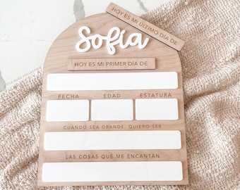 SPANISH First day of school sign, Back to school board, Interchangeable first and last day, First day last day of school sign
