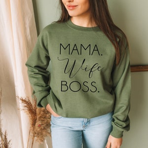 Sweat-shirt à col rond pour maman, femme mignonne, col rond pour maman, cadeau de fête des mères, cadeau d&#39;anniversaire pour maman