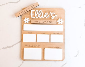back to school sign, first day of school sign, Back to school board, interchangeable first and last day, first and last day of school sign