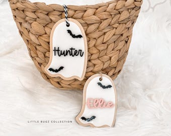 ghost boo basket tags, halloween basket tag, boo basket tag, custom halloween name tag, ghost halloween tag
