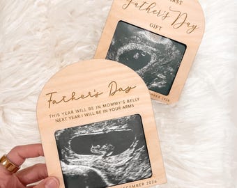 Cornice per la prima festa del papà dal bebè / Annuncio di gravidanza per il papà / Regalo per il futuro papà / Cornice per l'ecografia della festa del papà