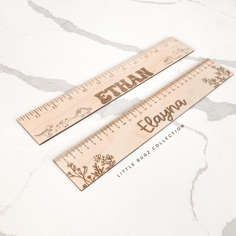 Personalized Kids Wooden Ruler, Custom Kids Ruler, Name Ruler for Kids ...
