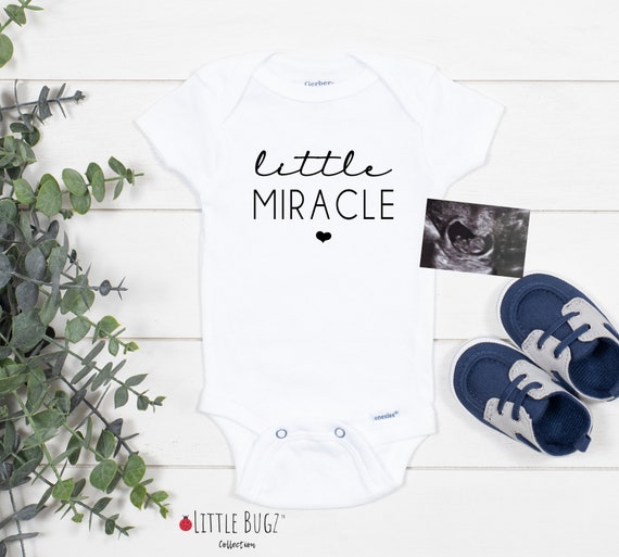 Pregnancy Announcement Baby Vest | Little Miracle announcement baby vest