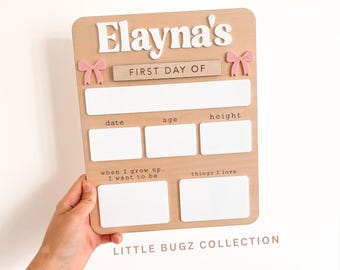Back to school sign, First and Last day of school sign, Custom First Day of school board, Back to school board