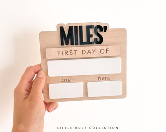Back to School Sign: Interchangeable First and Last Day, Custom Name