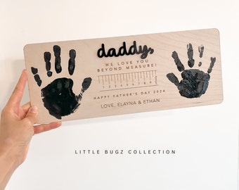 Impronta della mano personalizzata per la Festa del Papà, regalo personalizzato per il papà.