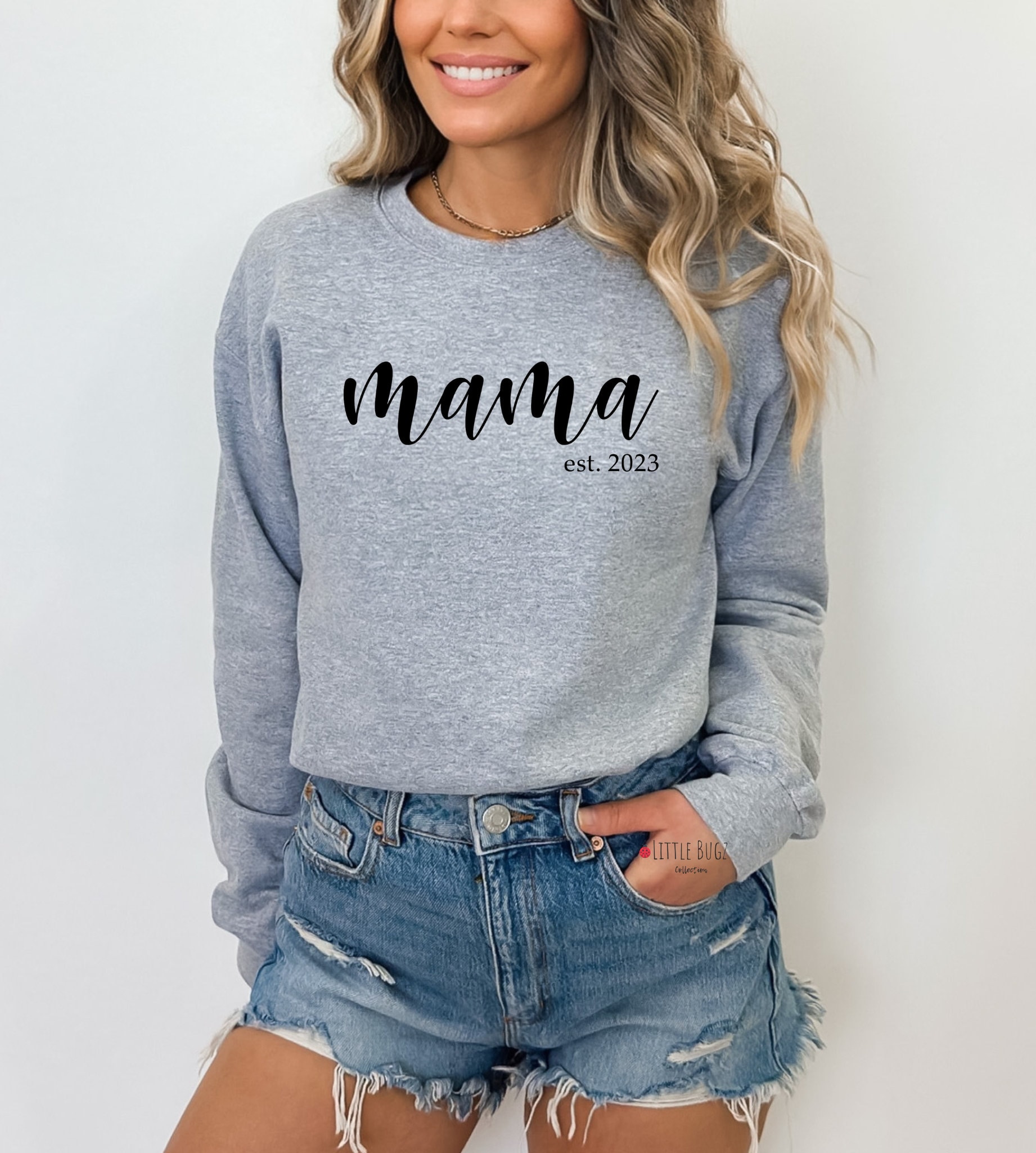 LittleBugzCollection Mama Established Sweatshirt, Mama Est Sweatshirt, Personalized Mama Sweater, Custom Mom Sweatshirt, Grandma Sweatshirt LittleBugzCollection Mama Established Sweatshirt, Mama Est Sweatshirt, Personalized Mama Sweater, Custom Mom Sweatshirt, Grandma Sweatshirt