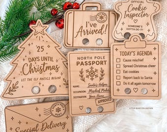 Christmas Elf Props, Wooden Elf Signs, Elf Arrival Ideas, Christmas Elf Accessories, North Pole Passport, Holiday Elf Decorations