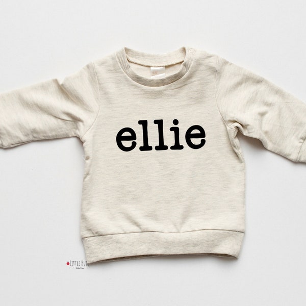 nom sweat-shirt bébé, sweat-shirt nom personnalisé enfant en bas âge, sweat-shirt nom enfant en bas âge, sweat-shirt nom enfant, pull bébé avec nom,