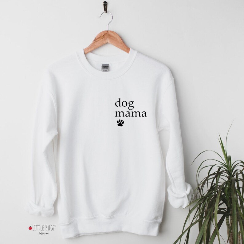Dog mama crew neck sweater cute dog mom sweater gift for new Etsy