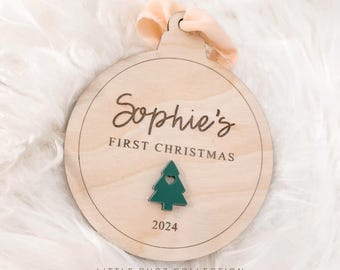 Adorno navideño para el primer bebé, adorno navideño personalizado para el primer bebé, regalo personalizado para bebé