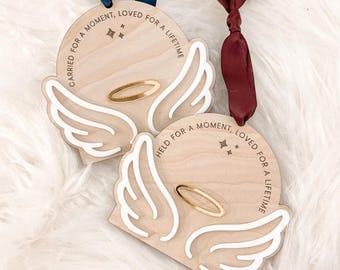 Adorno conmemorativo de pérdida de embarazo, recuerdo de alas de ángel