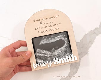Personalized Ultrasound Picture Frame, Pregnancy Gift, Made with Love