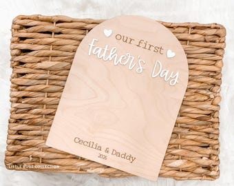 Il nostro primo cartello per la Festa del Papà, regalo fai da te per la Festa del Papà, ricordo dell'impronta del piede del bambino, regalo personalizzato per la Festa del Papà