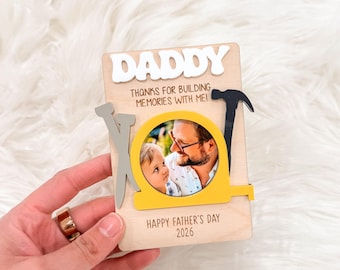 Cornice "Papà, grazie per aver creato ricordi con me" / Regalo per la festa del papà