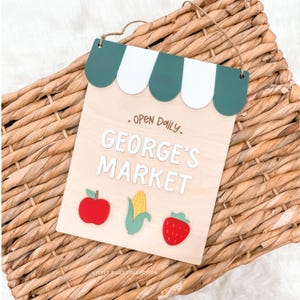 Letrero personalizado para cafetería infantil, mercado o cocina de juegos. imagen 7