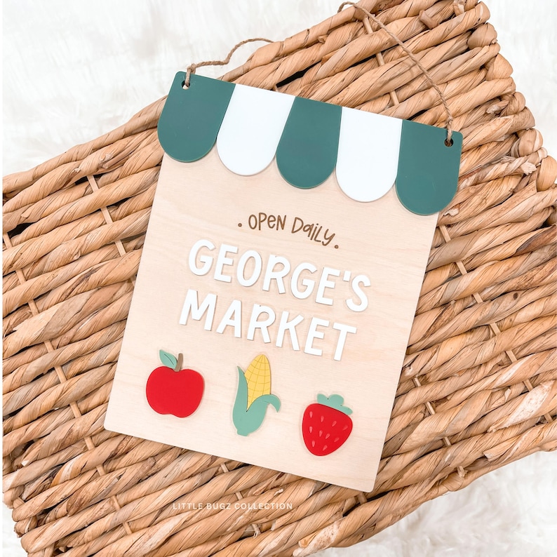 Letrero personalizado para cafetería infantil, mercado o cocina de juegos. imagen 7