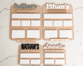 back to school sign, first day of school sign, Back to school board, interchangeable first and last day, first and last day of school sign
