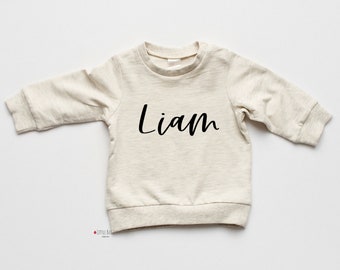 letter name baby sweatshirt, letter name toddler sweatshirt, baby sweater with name, personalized name sweater, custom baby sweatshirt