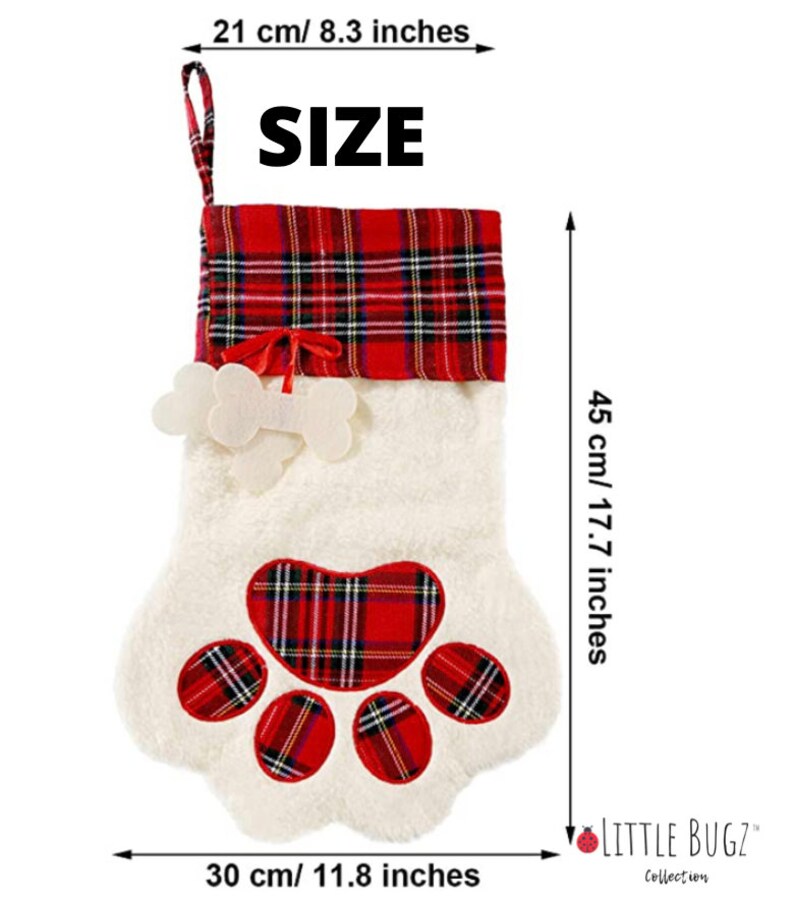Personalized Dog Christmas Stocking Plaid Dog Christmas Etsy Canada