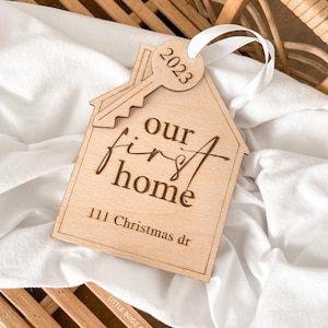 our first christmas in our new home ornament, custom new home ornament with key