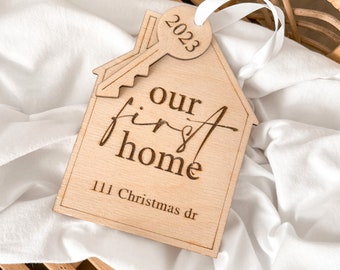 our first christmas in our new home ornament, custom new home ornament with key