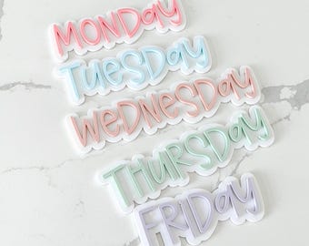 Days of the week magnets, daily schedule whiteboard magnets – teacher classroom organization, modern cute classroom decor