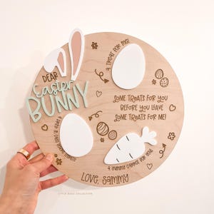 Personalized Easter Bunny Treat Tray | Custom Easter treat tray